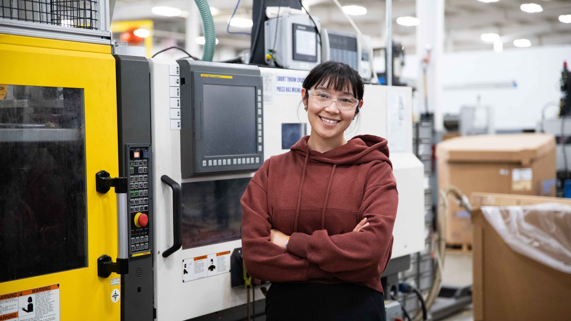 Female Manufacturing Technician Female Manufacturing Technician